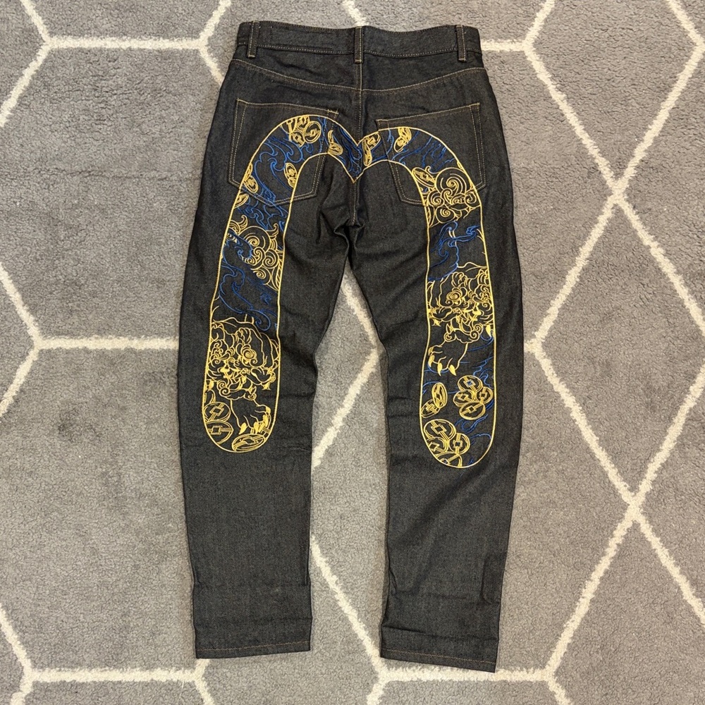 Vintage Y2K Evisu Kuro salvage denim
